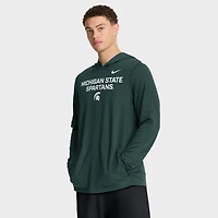 Nike Michigan State Spartans 2025 Sideline Dri-FIT Long Sleeve Hoodie T-Shirt