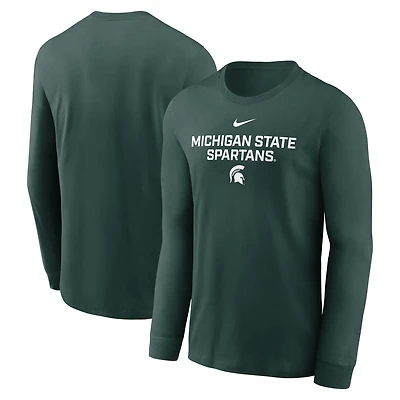 Nike Michigan State Spartans 2025 Sideline Performance Long Sleeve T-Shirt
