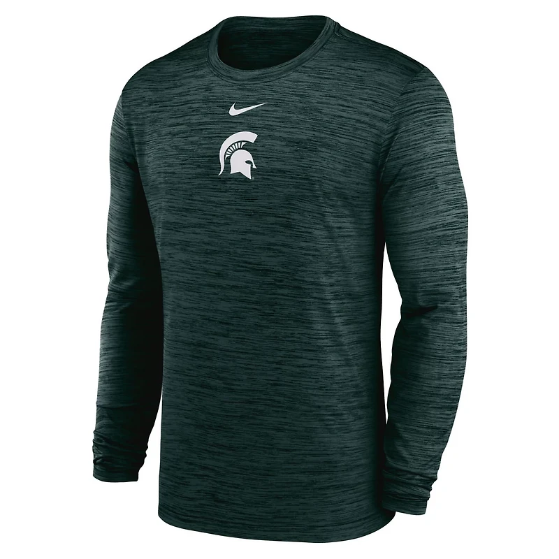 Nike Michigan State Spartans 2025 Sideline Velocity Performance Long Sleeve T-Shirt
