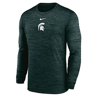 Nike Michigan State Spartans 2025 Sideline Velocity Performance Long Sleeve T-Shirt