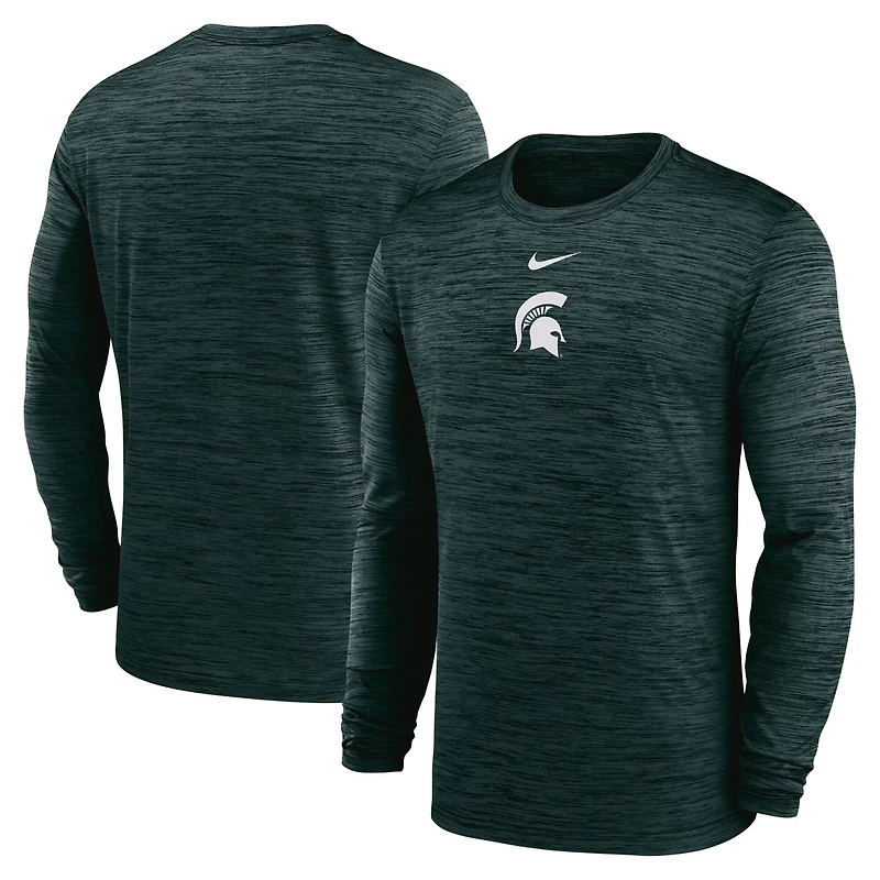 Nike Michigan State Spartans 2025 Sideline Velocity Performance Long Sleeve T-Shirt