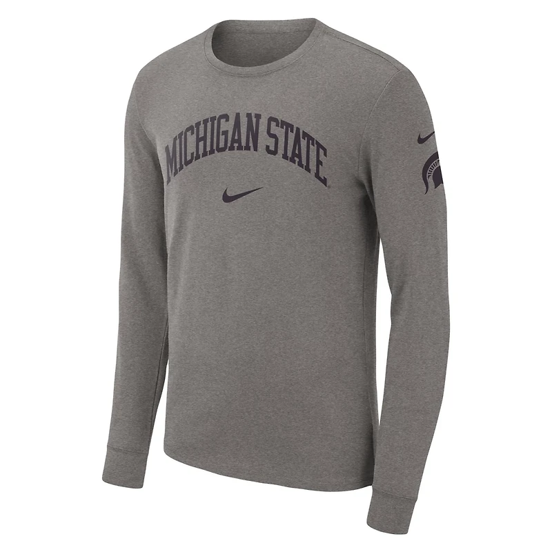 Nike Michigan State Spartans Arch 2-Hit Long Sleeve T-Shirt