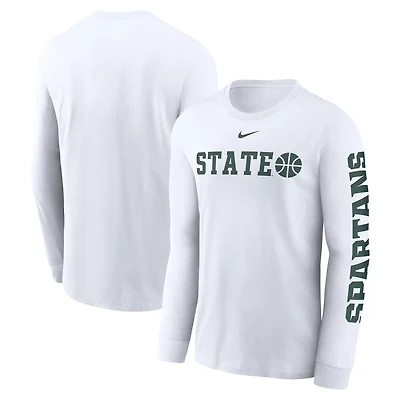 Nike Michigan State Spartans Basketball Icon Two-Hit Long Sleeve T-Shirt