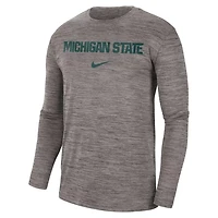 Nike Michigan State Spartans Team Velocity Performance Long Sleeve T-Shirt