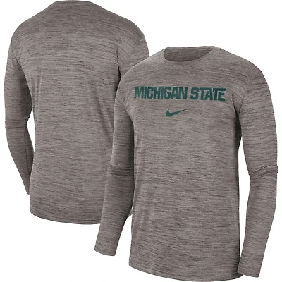 Nike Michigan State Spartans Team Velocity Performance Long Sleeve T-Shirt