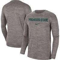 Nike Michigan State Spartans Team Velocity Performance Long Sleeve T-Shirt