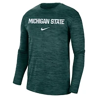 Nike Michigan State Spartans Team Velocity Performance Long Sleeve T-Shirt