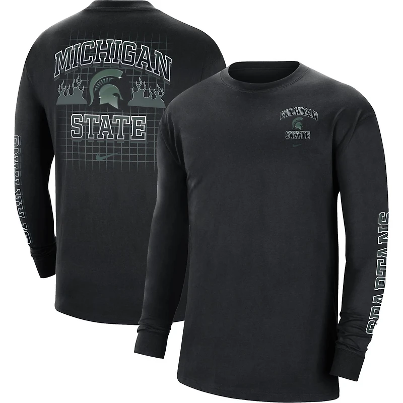 Nike Michigan State Spartans Tour Max 90 Long Sleeve T-Shirt
