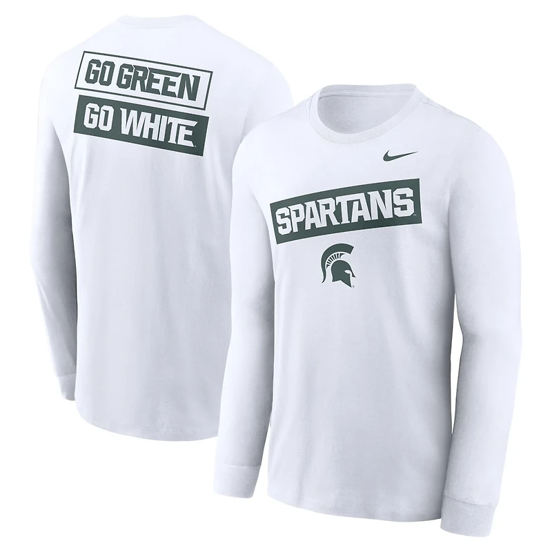 Nike Michigan State Spartans Two-Hit Classic Location Long Sleeve T-Shirt