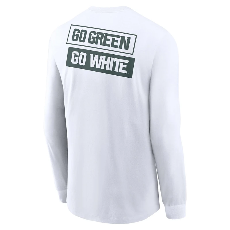Nike Michigan State Spartans Two-Hit Classic Location Long Sleeve T-Shirt