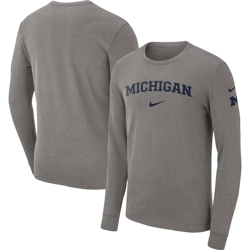 Nike Michigan Wolverines Arch 2-Hit Long Sleeve T-Shirt