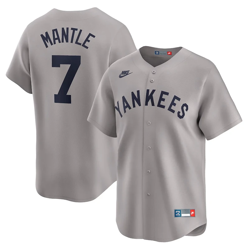 Nike Mickey Mantle New York Yankees Throwback Cooperstown Collection Limited Jersey