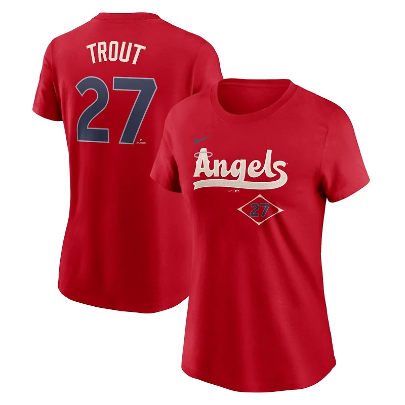 Nike Mike Trout Los Angeles Angels 2024 City Connect Fuse Player Name  Number T-Shirt