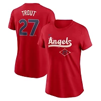 Nike Mike Trout Los Angeles Angels 2024 City Connect Fuse Player Name  Number T-Shirt