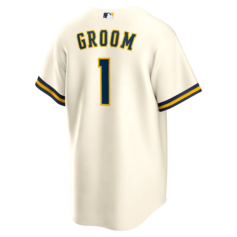 Nike Milwaukee Brewers 1 Groom Home Replica Jersey