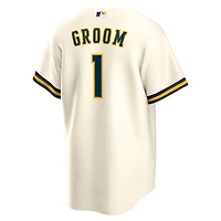 Nike Milwaukee Brewers 1 Groom Home Replica Jersey