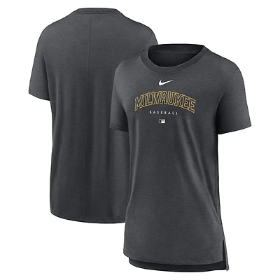 Nike Milwaukee Brewers Authentic Collection Early Work Tri-Blend T-Shirt