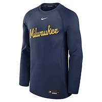 Nike Milwaukee Brewers Authentic Collection Game Time Raglan Performance Long Sleeve T-Shirt