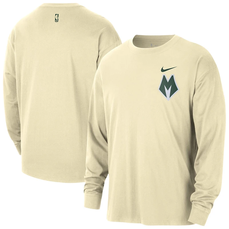 Nike Milwaukee Bucks 2025 26 City Edition Remix Essential Logo Long Sleeve T-Shirt