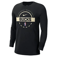 Nike Milwaukee Bucks Authentic Long Sleeve Practice T-Shirt