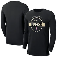 Nike Milwaukee Bucks Authentic Long Sleeve Practice T-Shirt