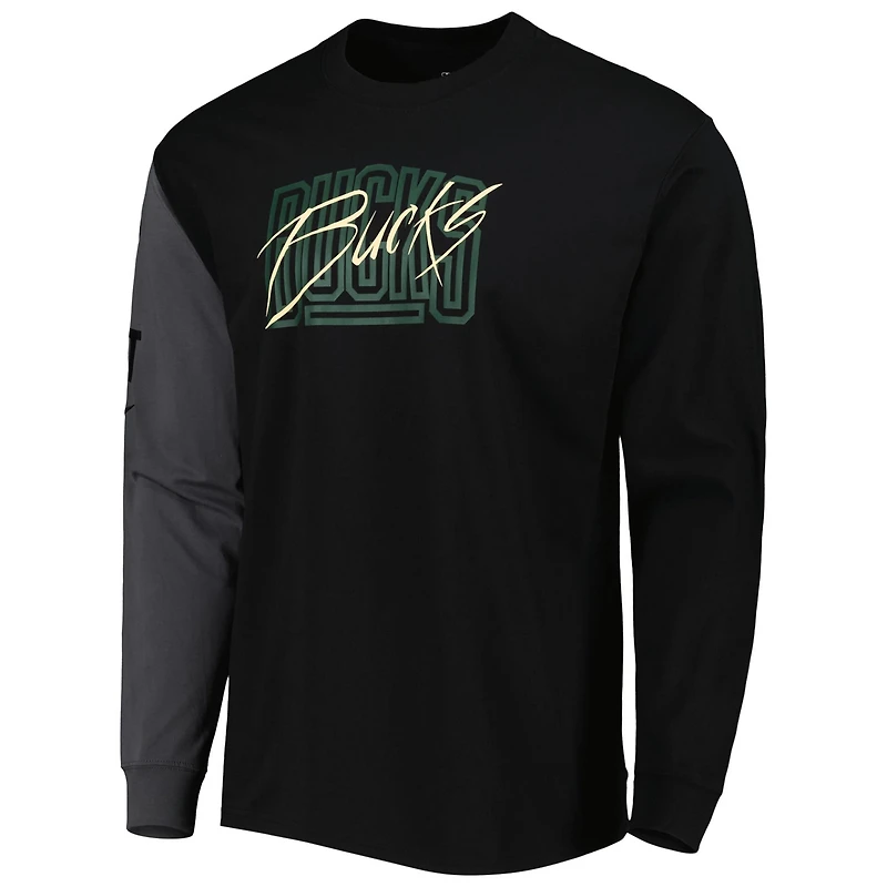 Nike Milwaukee Bucks Courtside Versus Flight MAX90 Long Sleeve T-Shirt