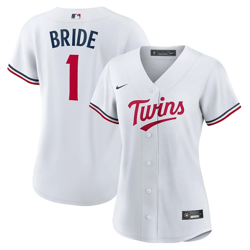 Nike Minnesota Twins 1 Bride Home Replica Jersey