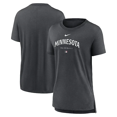 Nike Minnesota Twins Heather Charcoal Authentic Collection Early Work Tri-Blend T-Shirt