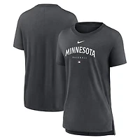 Nike Minnesota Twins Heather Charcoal Authentic Collection Early Work Tri-Blend T-Shirt