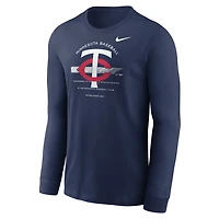 Nike Minnesota Twins Over Arch Long Sleeve T-Shirt