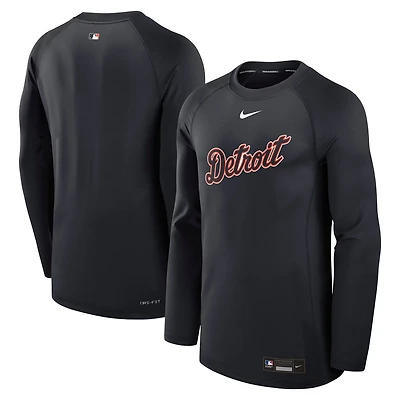 Nike Navy Detroit Tigers Authentic Collection Game Time Raglan Performance Long Sleeve T-Shirt