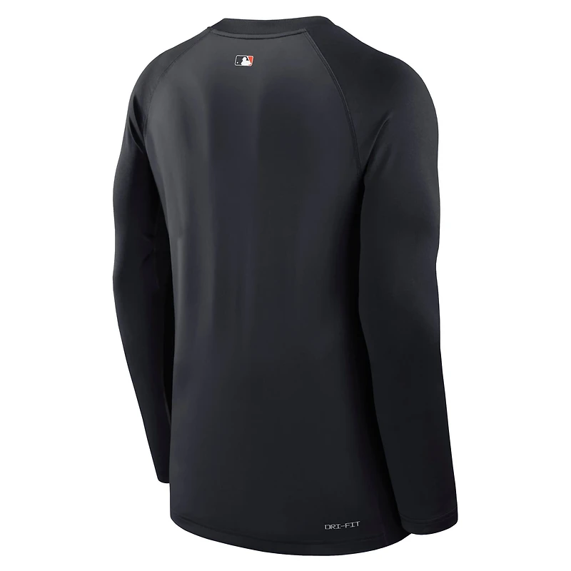 Nike Navy Detroit Tigers Authentic Collection Game Time Raglan Performance Long Sleeve T-Shirt