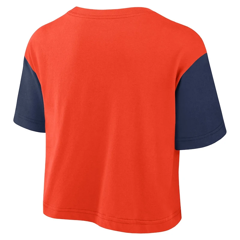 Nike Navy Houston Astros Script Cropped Performance T-Shirt