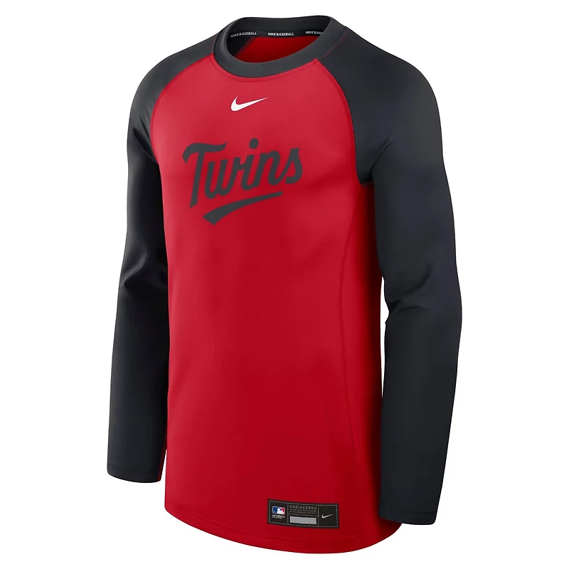 Nike Navy Minnesota Twins Authentic Collection Game Time Raglan Performance Long Sleeve T-Shirt