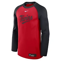 Nike Navy Minnesota Twins Authentic Collection Game Time Raglan Performance Long Sleeve T-Shirt