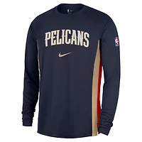 Nike New Orleans Pelicans 2025 26 Authentic Pre-Game Legend Dri-FIT Long Sleeve Shooting Shirt