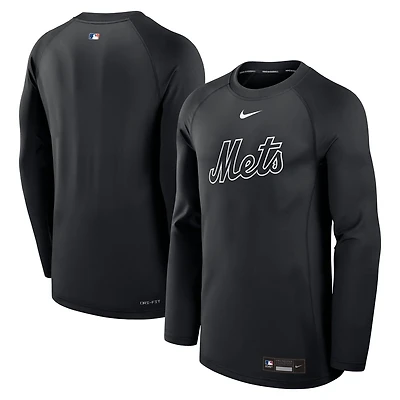 Nike New York Mets Authentic Collection Game Time Raglan Dri-FIT Long Sleeve T-Shirt