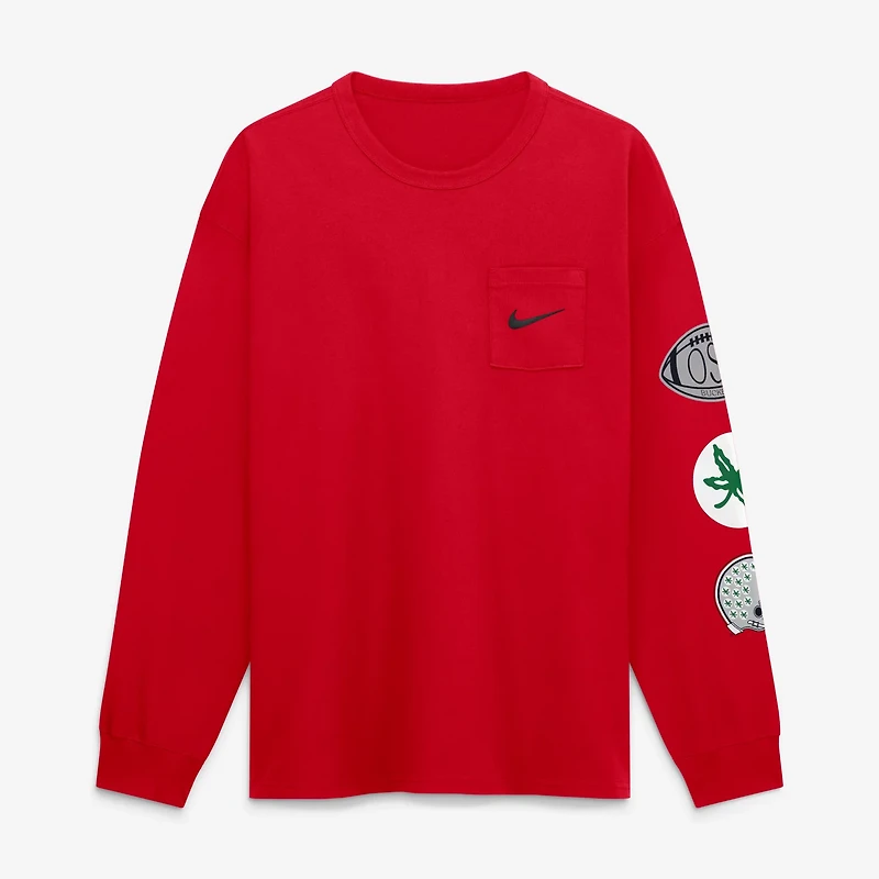 Nike Ohio State Buckeyes Academic Long Sleeve Pocket T-Shirt