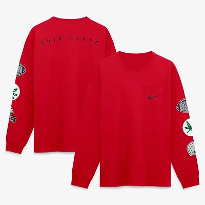 Nike Ohio State Buckeyes Academic Long Sleeve Pocket T-Shirt