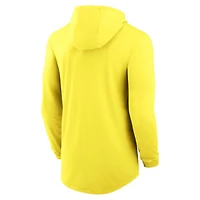 Nike Oregon Ducks Classic Arch Tri-Blend Dri-FIT Long Sleeve Hoodie T-Shirt