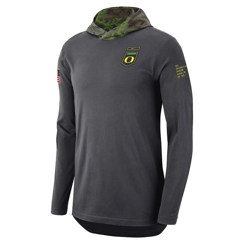 Nike Oregon Ducks Military Long Sleeve Hoodie T-Shirt