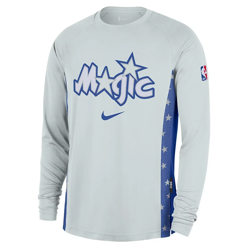 Nike Orlando Magic 2025 26 City Edition Authentic Pregame Dri-FIT Long Sleeve Shooting T-Shirt