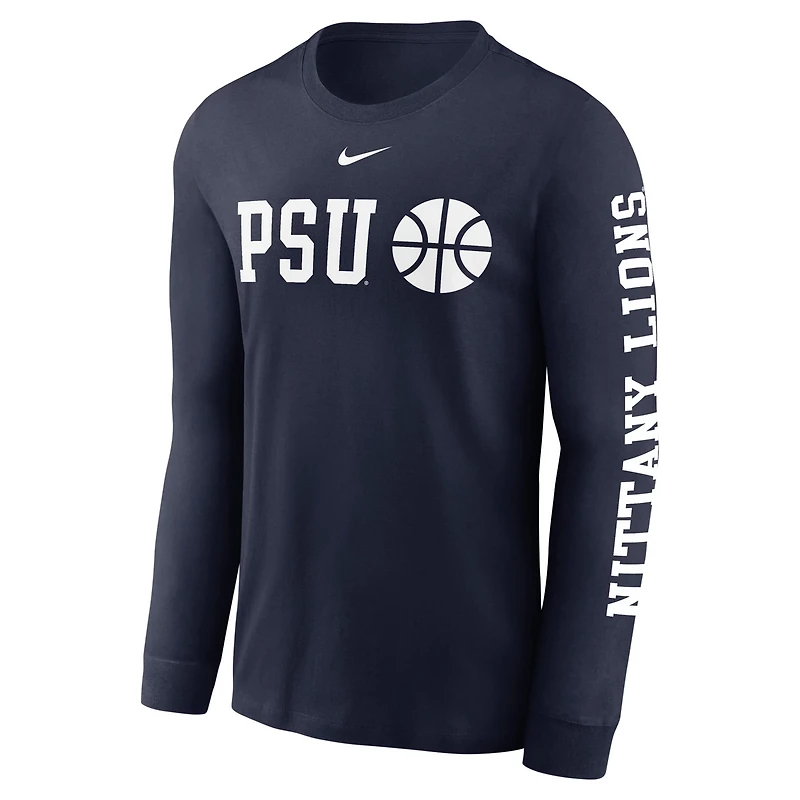Nike Penn State Nittany Lions Basketball Icon Two-Hit Long Sleeve T-Shirt