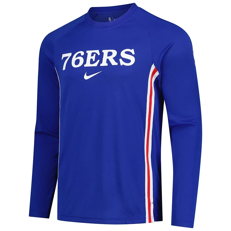 Nike Philadelphia 76ers 2025 26 Authentic Pre-Game Legend Dri-FIT Long Sleeve Shooting Shirt