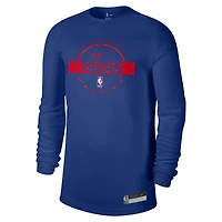 Nike Philadelphia 76ers 2025 26 On-Court Flare Dri-FIT Practice Long Sleeve Tri-Blend T-Shirt