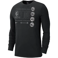 Nike Philadelphia 76ers Courtside Chrome Long Sleeve T-Shirt