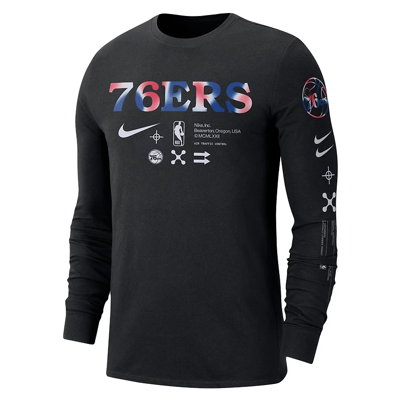 Nike Philadelphia 76ers Essential Air Traffic Control Long Sleeve T-Shirt