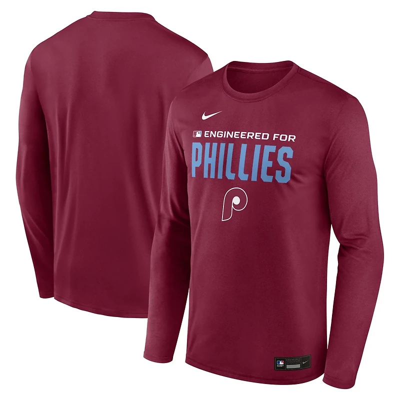 Nike Philadelphia Phillies Authentic Collection Legend Dri-FIT Long Sleeve T-Shirt