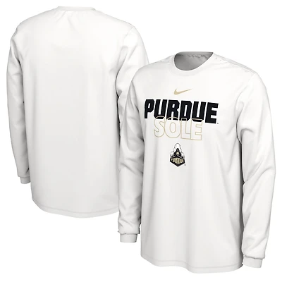 Nike Purdue Boilermakers 2023 On Court Bench Long Sleeve T-Shirt