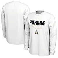 Nike Purdue Boilermakers 2023 On Court Bench Long Sleeve T-Shirt